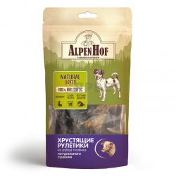 AlpenHof Хрустящие рулетики из рубца теленка для собак 20 г