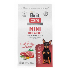 Brit Care Mini сухой корм для взрослых собак мелких пород, индейка и утка, 400 г