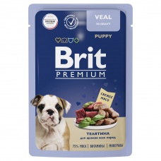 Brit Premium пауч телятина в соусе для щенков, 85 г
