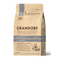GRANDORF сухой корм для стерилизованных кошек, индейка и кролик