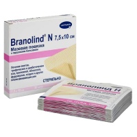 BRANOLIND N  - Повязки с перуанским бальзамом (стерильные): 7,5 х 10 см, 30 шт.