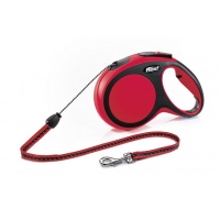 FLEXI New Comfort M Cord 5 m Поводок-рулетка, трос, черный/красный, до 20 кг