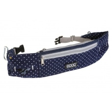 DOOG Сумка на пояс "Walkie Belt", синяя в белый горох, 42х10х1,5см