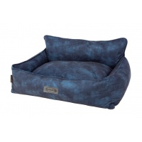 SCRUFFS Лежак для собак с бортиками "Kensington", экозамша, синий, 90x70x24см