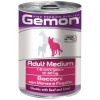 Gemon Dog Medium консервы для собак средних пород кусочки говядины с печенью 415г
