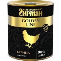 Четвероногий Гурман Golden консервы для собак Курица натуральная в желе