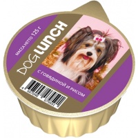 Dog Lunch консервы для собак крем-суфле Говядина с рисом