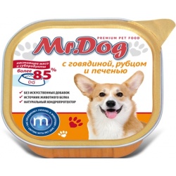 Mr.Dog консервы для собак с Говядиной, рубцом и печенью